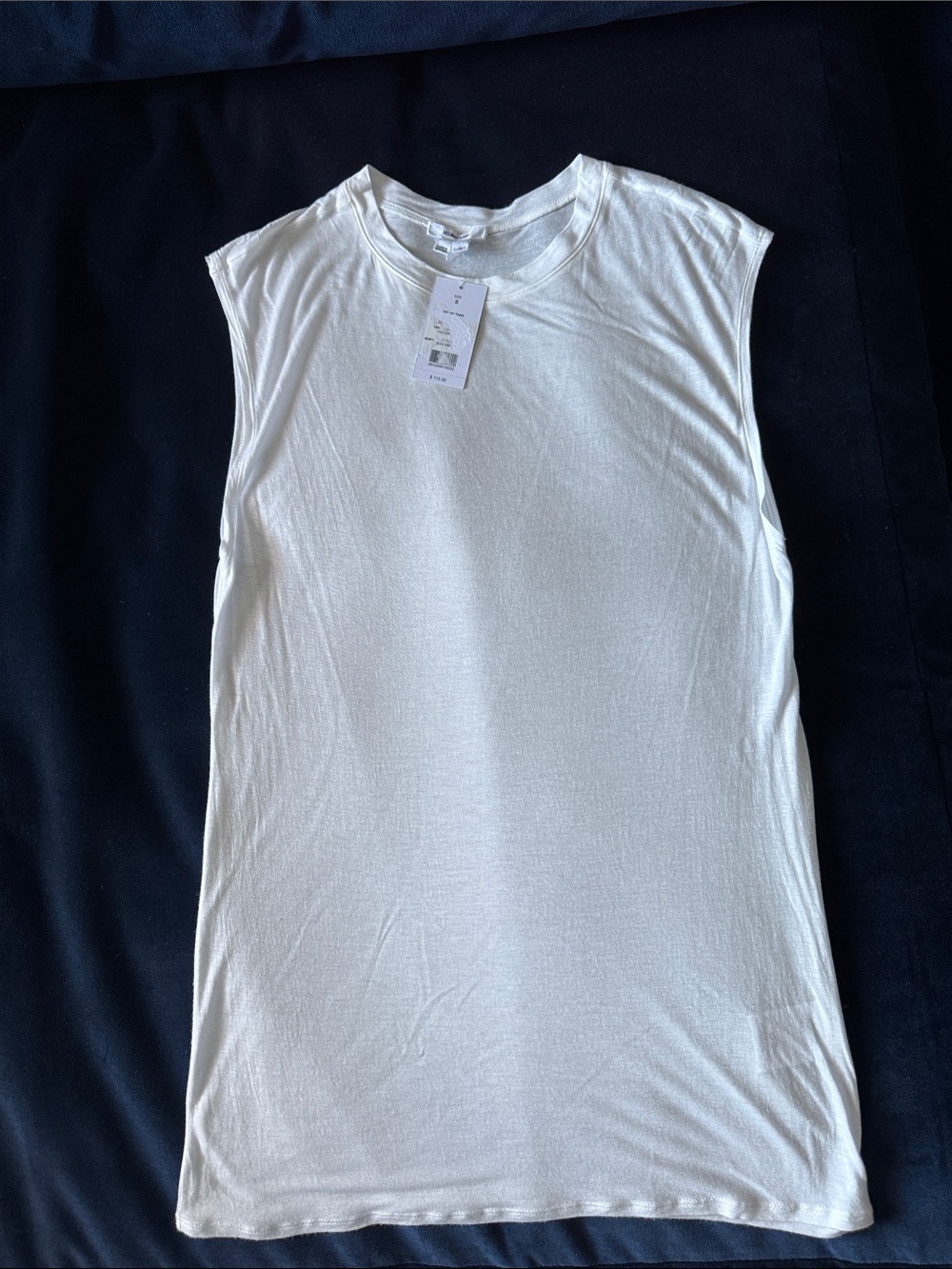 Helmut Lang white sleeveless micro modal t-shirt New Size Small